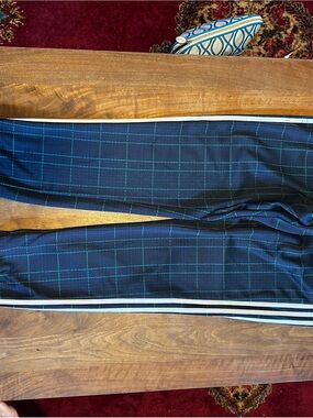 adidas Dark Navy and Deep Green Athletic Pants
